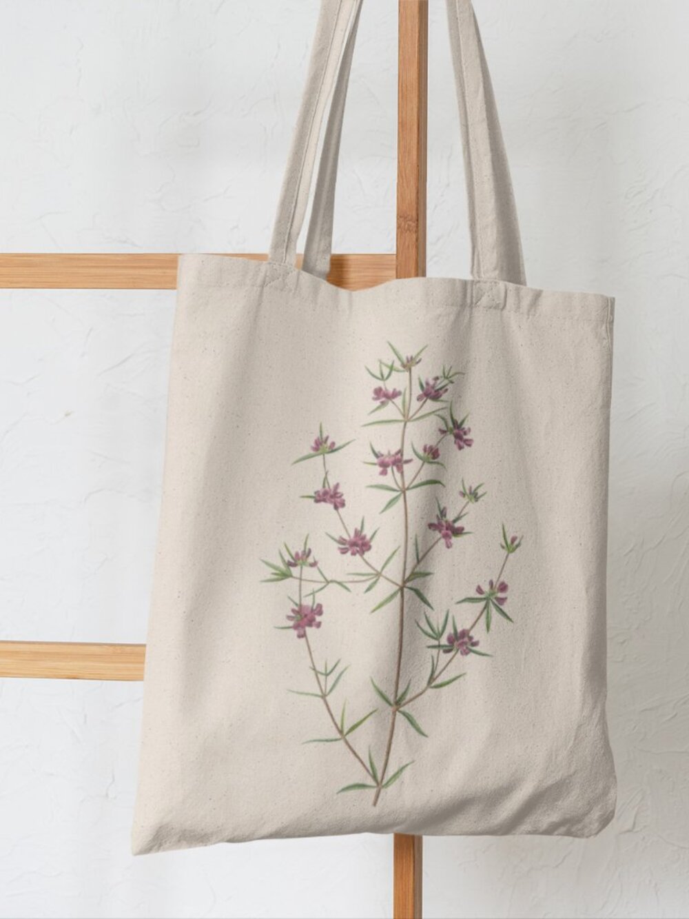 Heath Mirbelia Vintage Floral Print Graphic Canvas Tote Bag - Picture 5 of 5